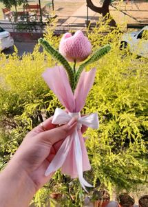 Pink Crochet Tulip