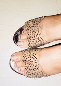 Rocia Rhinestone Clear Strap Sandals