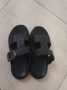 Black Heels Slippers Size -37