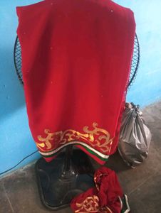Red Readymade Saree Blouse