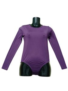 Purple Long Sleeve Bodysuit Free Size Xs-S-M