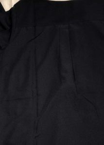 Navy Zip-Front Blouse
