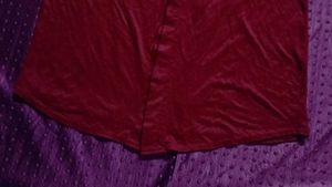 ZARA Burgundy Regular Fit Mao Collar Long Sleeve