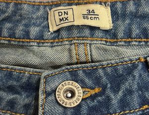 Blue Distressed Mom Jeans