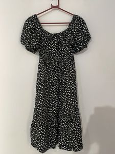 Black And White Floral One Peice For Women