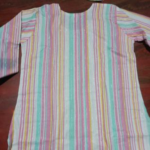 Striped Kurti &amp; Pant Set
