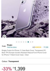 Transparent IPHONE 11 Back Cover