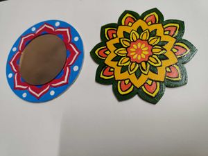 Beautiful Hand-Painted Mandala &amp; Mirror Wall