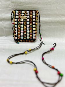 Sling Bag With Wooden Beads