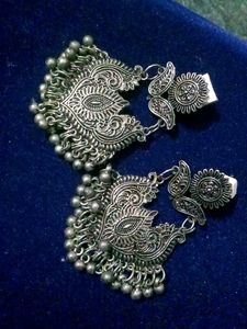 Silver Plated Jhumka Earrings