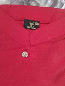 Red Asymmetric Kurta