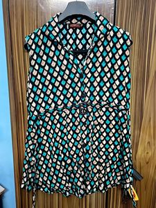 Patterned Mini Dress