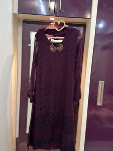 Pakistani Elegant Purple Kurta