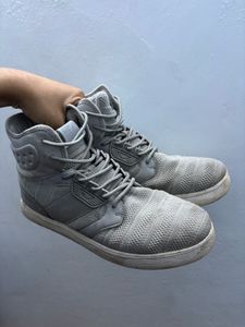 Grey High-Top Fashion Sneakers