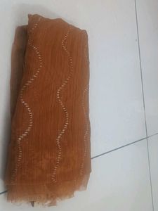 Brown Patterned Scarf