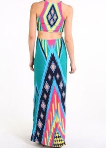 Chromatic Imported Long Designer One Piece