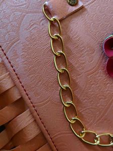 Peach Fringed Crossbody Bag