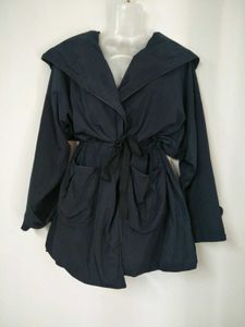 Navy blue hooded jacket