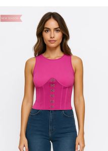 Pink Net Corset Top
