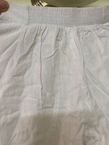 W Pants white Cotton