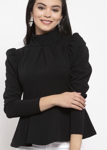 KASUALLY black Peplum Top
