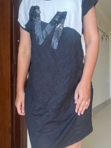 Black and White &#39;M&#39; Dress