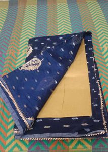 New Leaves Navy Blue Saree