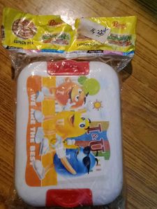 🆕NEW 3 Lunch Boxes + Pencil Box Combo Set