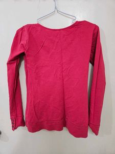 Red Full Sleeve Cute Top