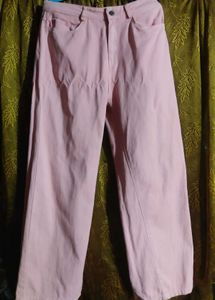 Pink Wide Leg Jeans
