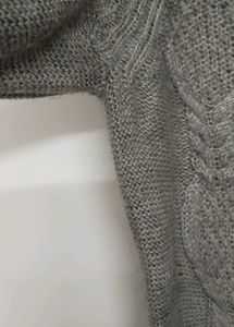 Gray Cable Knit Sweater