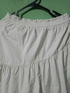 White Tiered Skirt