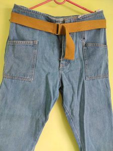 Women&#39;s High Waisted Blue Jeans