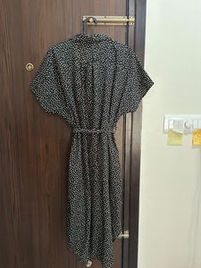 Polka Dot Tie-up Shirt Dress