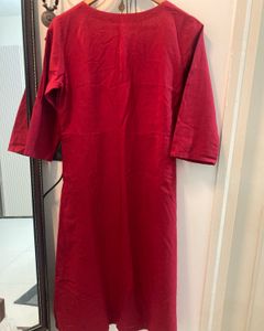 Red And Black Combination Kurti
