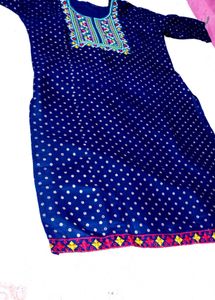 Blue Printed Kurta