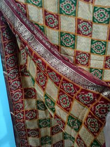 Ikkat Gold Saree