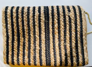 jute clutch with chain
