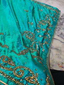 Sea Green Work Saree Very Beautiful Design 💎