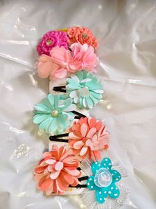 Handmade Floral Hair Clip Set