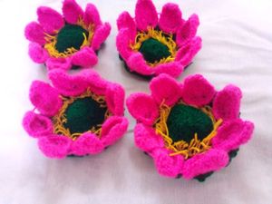 Handmade New Crochet Lotus Showpiece.