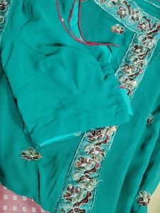 Beautiful Half Net Georget Sari