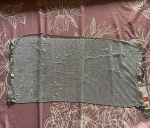 H&amp;M Sparkly Silver Halter Top