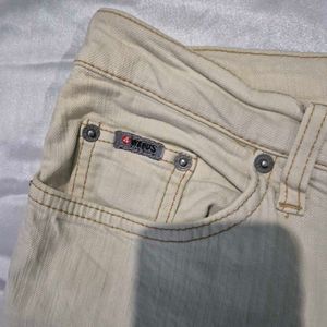 Bootcut Denim Beige Vintage Y2k