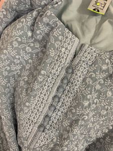Chikankari Grey Kurta