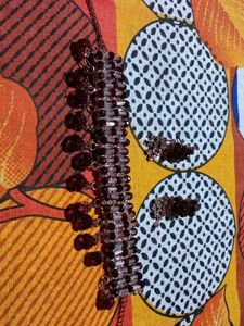 maroon chokar with earrings