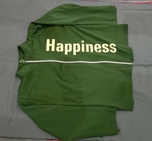 Casual Top With Under Set In Dark Green Colour