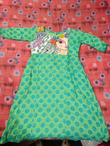 Polka Dot Dress with Face Graphic