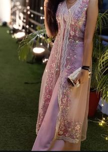 Elegant Embroidered three piece indo western