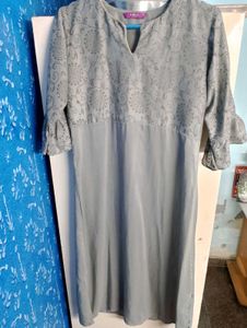 Lilac Gray Kurti Plazo